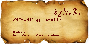 Örmény Katalin névjegykártya